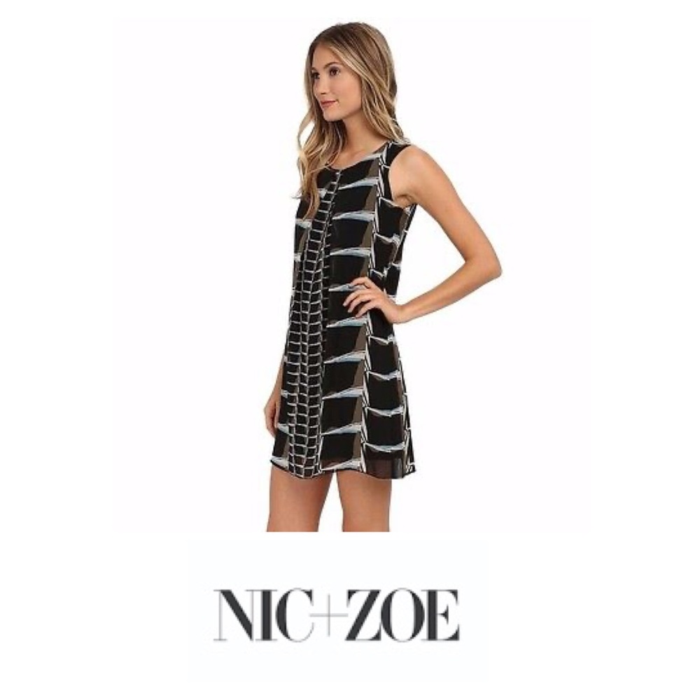 NWT Nic + Zoe ON THE EDGE ABSTRACT SHIFT DRESS